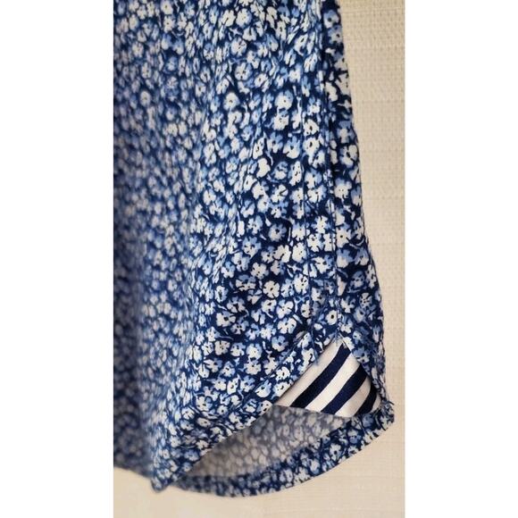 Men's XL Denim & Flowers Blue White Floral Button-down Shortsleeved Shirt Tags - Picture 4 of 15